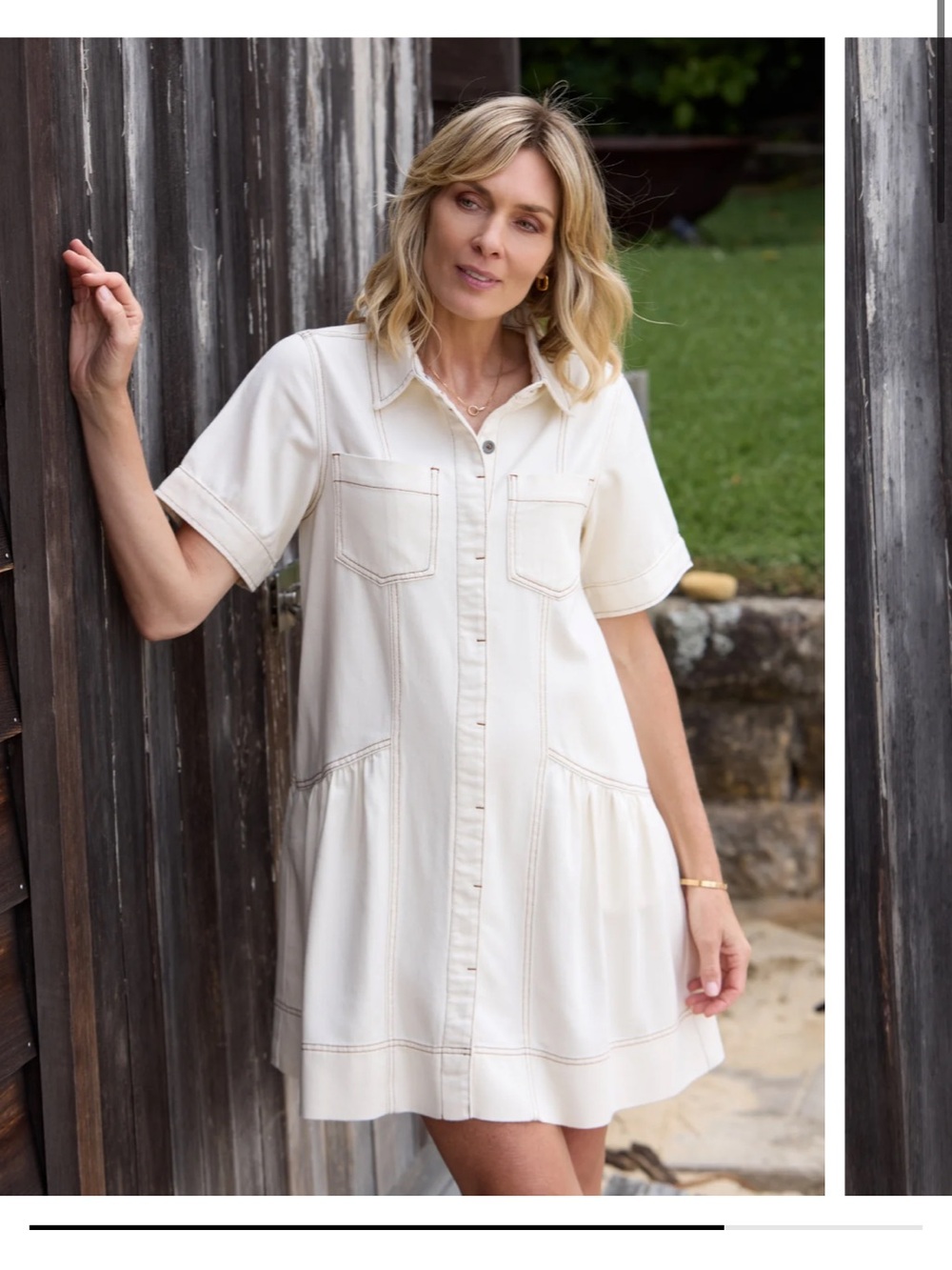 MAYE MONTANA MINI DRESS - ECRU